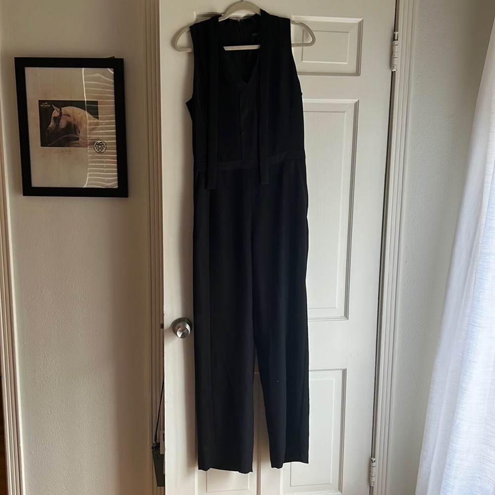 Black Banana Republic Jumpsuit with silk tie